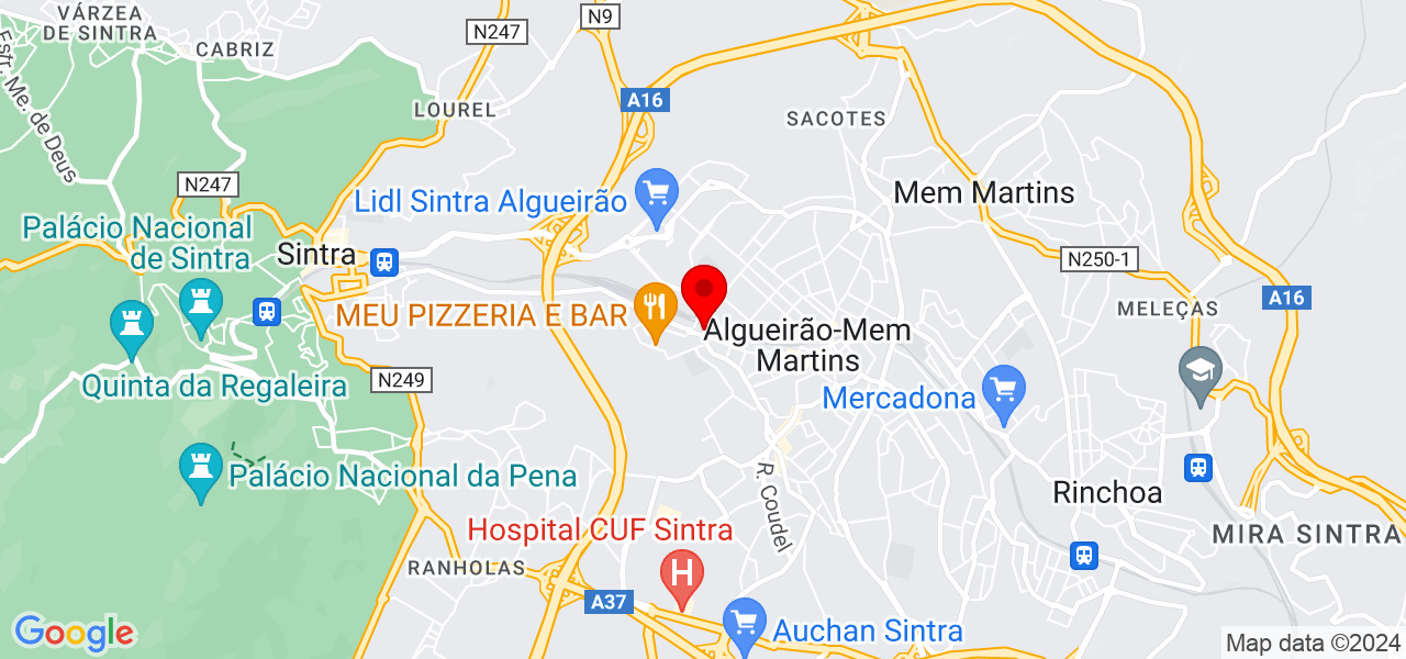 Antea Čović - Lisboa - Sintra - Mapa