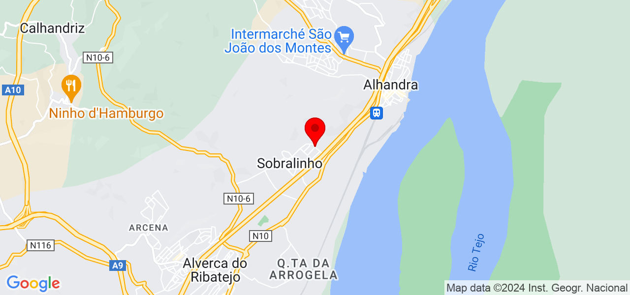 J&ecirc;nifer carvalho Rodrigues Gon&ccedil;alves - Lisboa - Vila Franca de Xira - Mapa