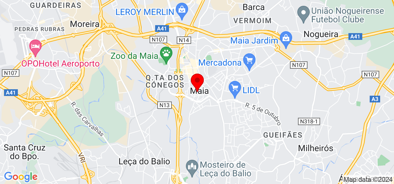Regina Souza - Porto - Maia - Mapa