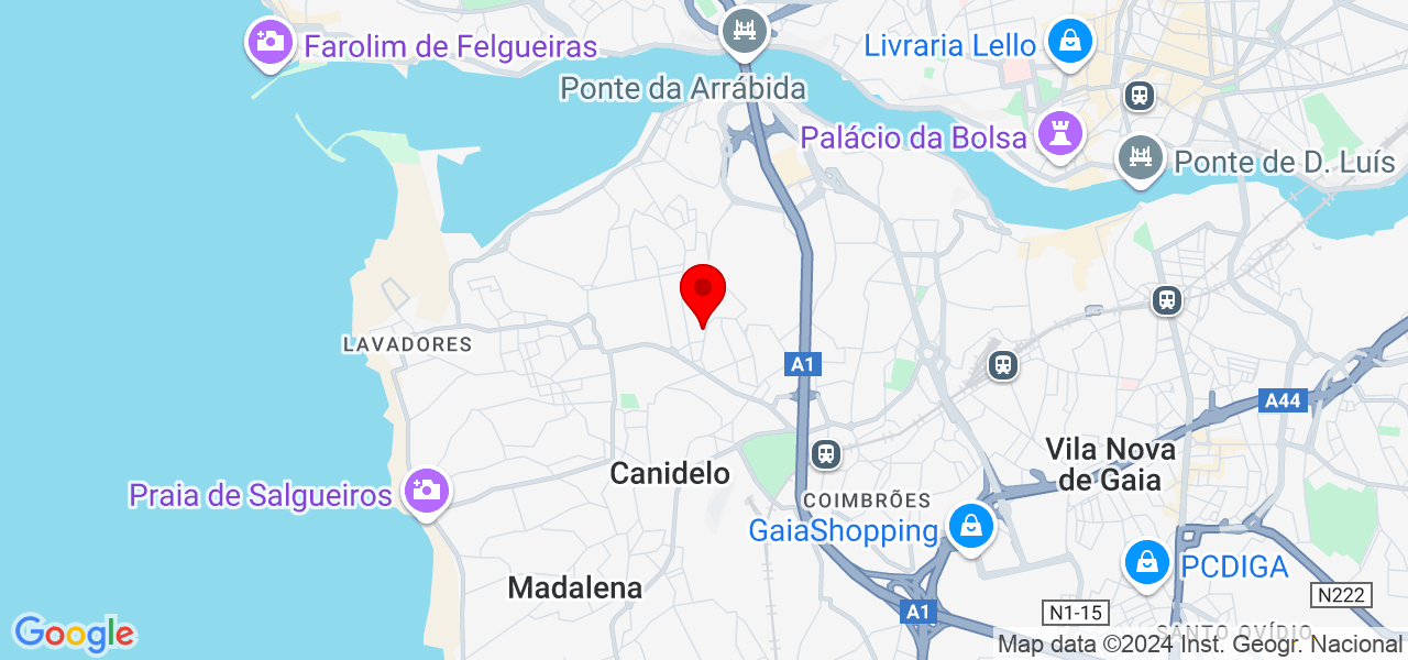 Nelly Queiroz - Porto - Vila Nova de Gaia - Mapa