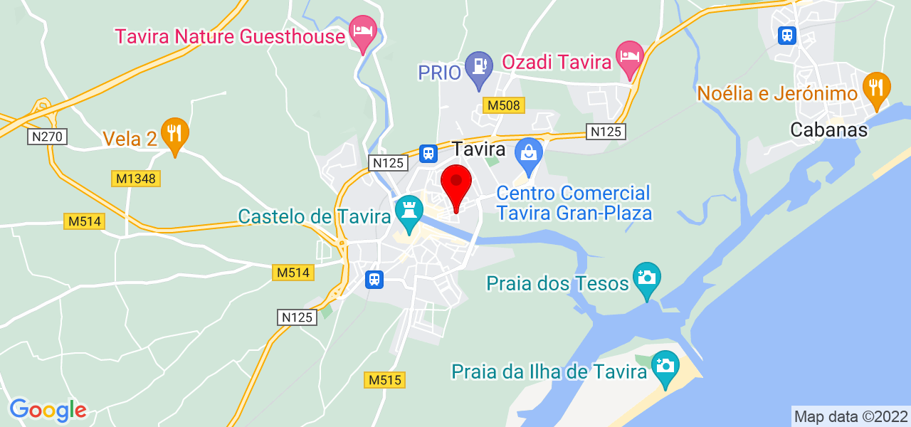 In&ecirc;s Santos - Faro - Tavira - Mapa