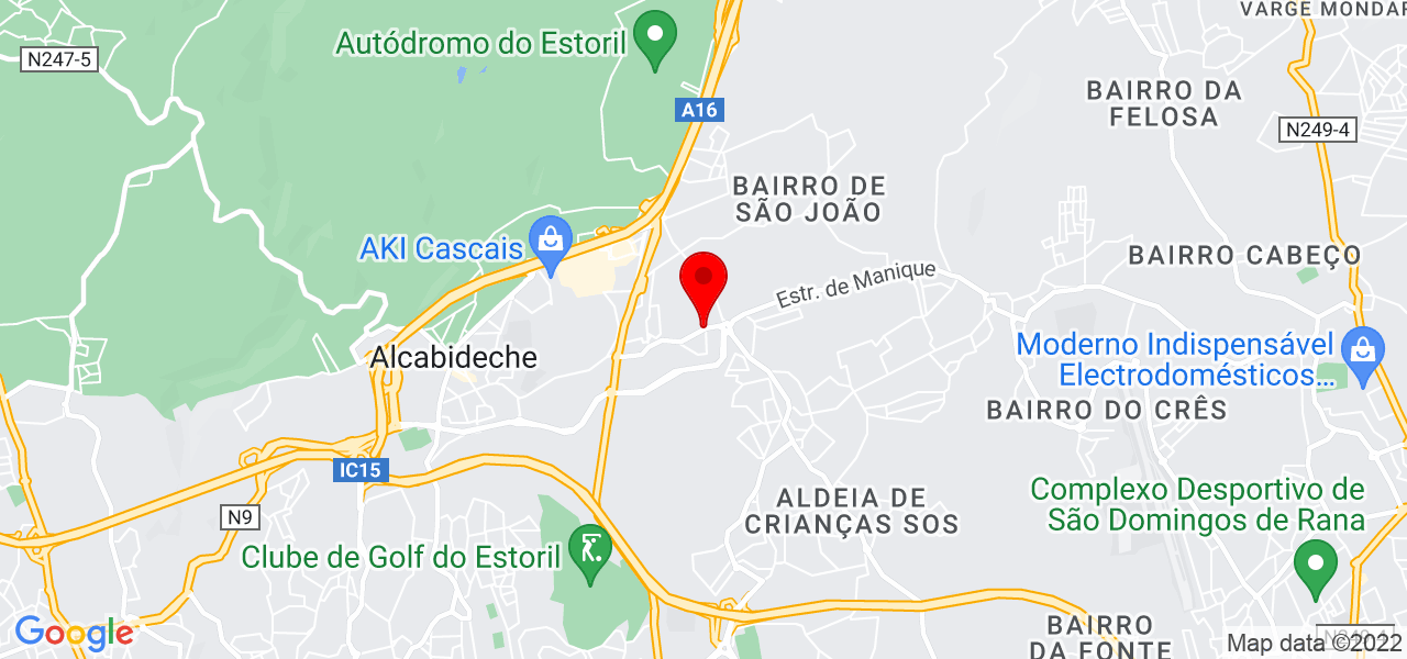 R&uacute;ben Pina - Lisboa - Cascais - Mapa