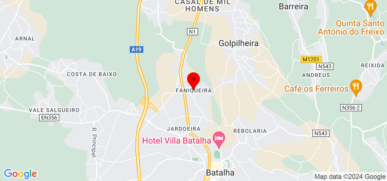 Minhola - Leiria - Batalha - Map