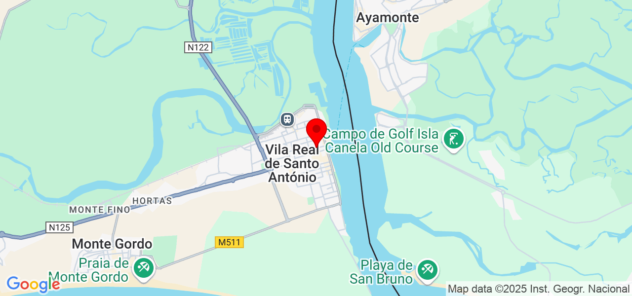 Ramos - Faro - Vila Real de Santo António - Map