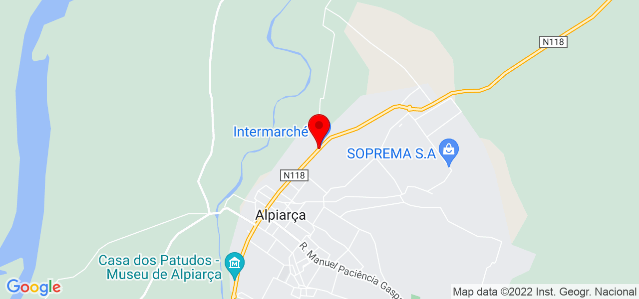 Jo&atilde;o M&aacute;rio - Santarém - Alpiarça - Mapa