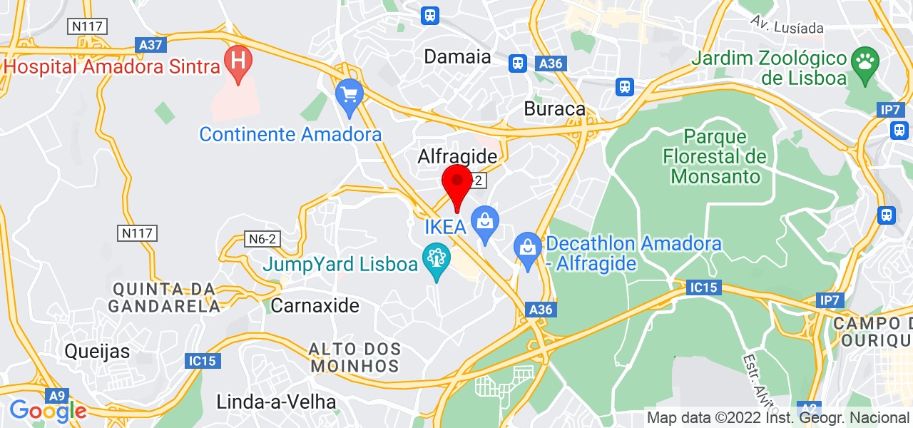 Margarida Fresco - Lisboa - Amadora - Mapa