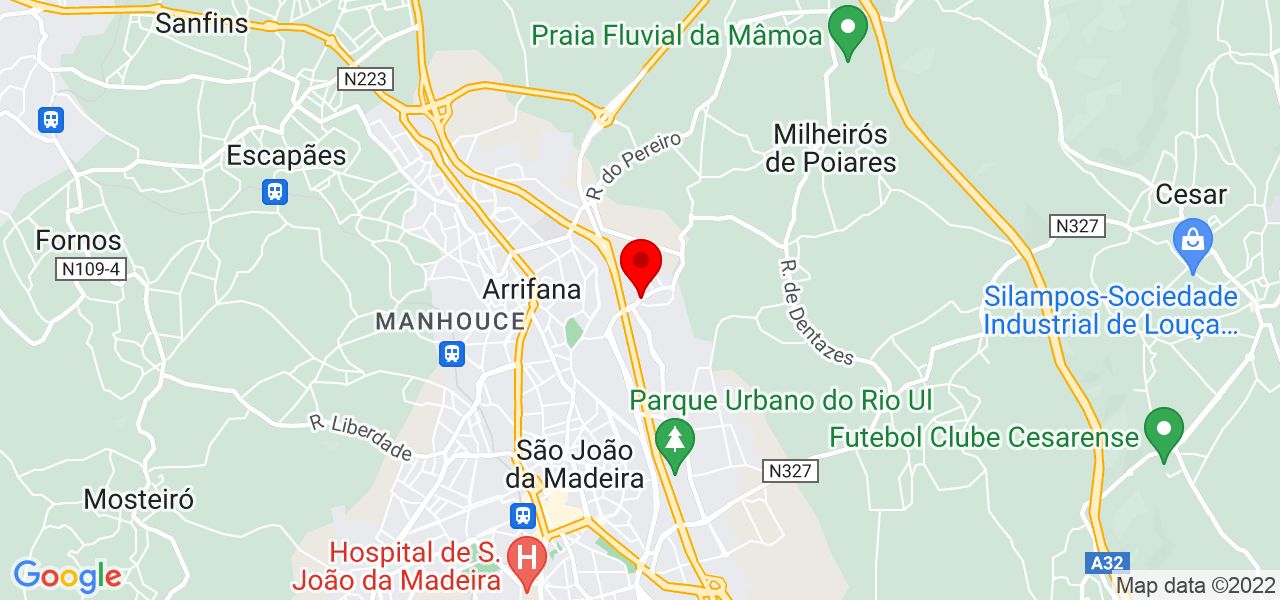 Morais - Aveiro - São João da Madeira - Mapa