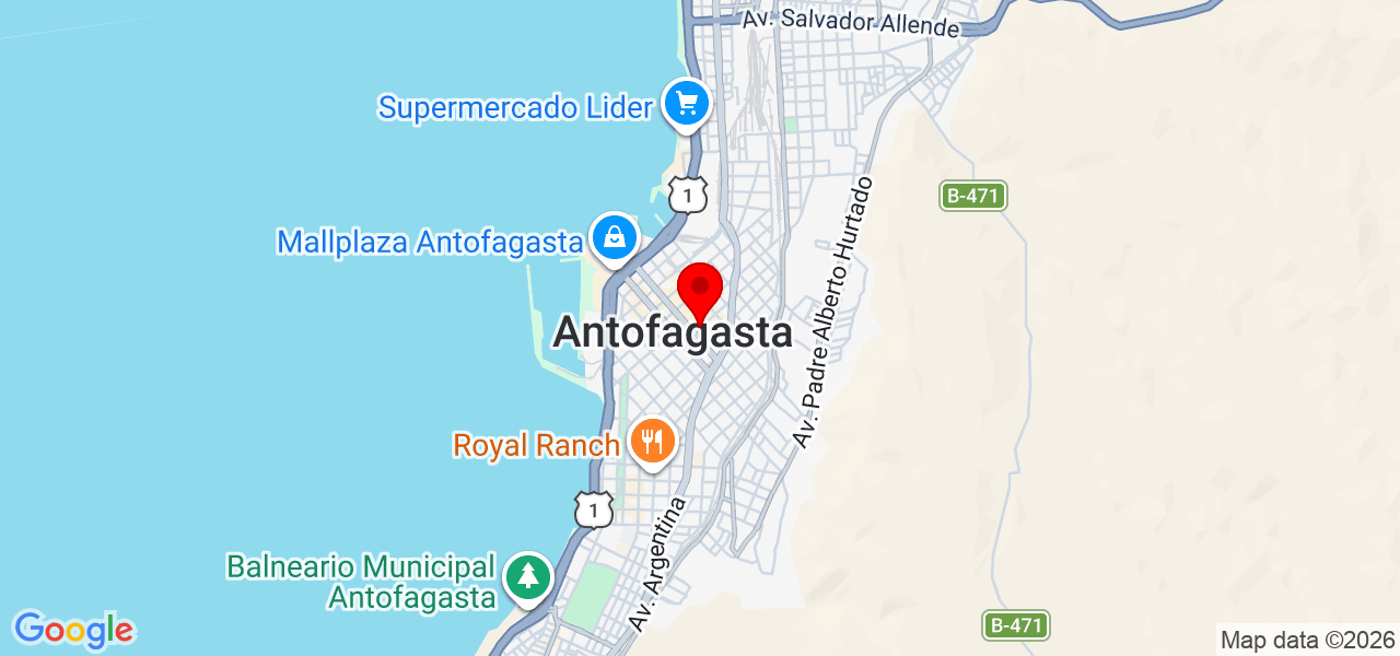 Entrenador - Antofagasta - Antofagasta - Map