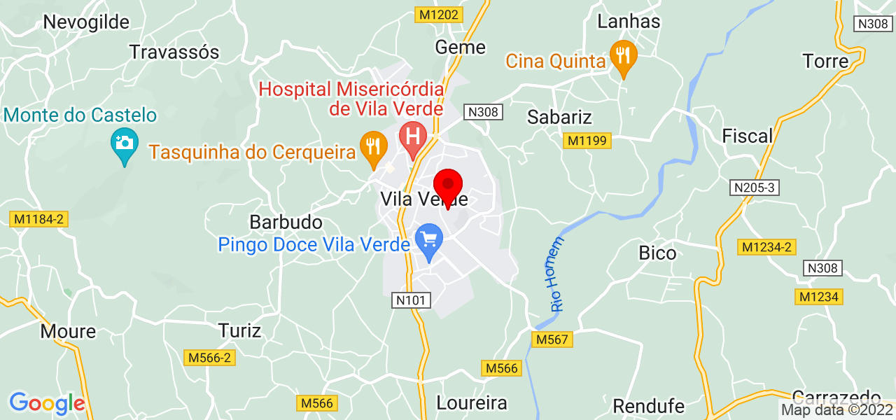 Sim&atilde;o Ricardo Silva Novais - Braga - Vila Verde - Mapa