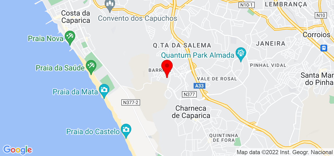 Andreia Lopes - Setúbal - Almada - Mapa