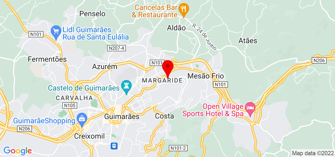 natan drummer - Braga - Guimarães - Mapa