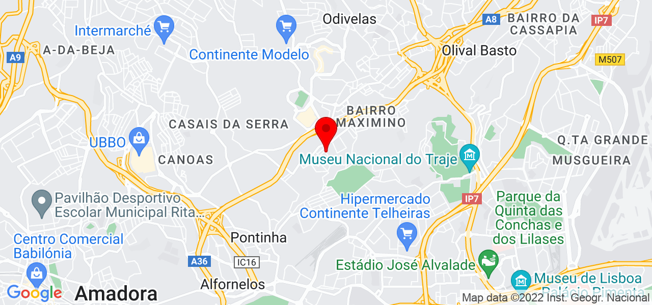L&uacute;cia Eventos - Lisboa - Odivelas - Mapa