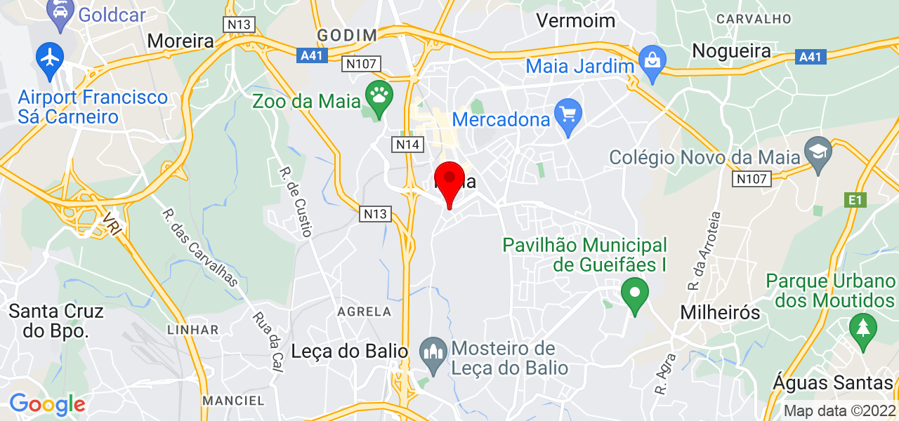 Jos&eacute; Arantes - Porto - Maia - Mapa