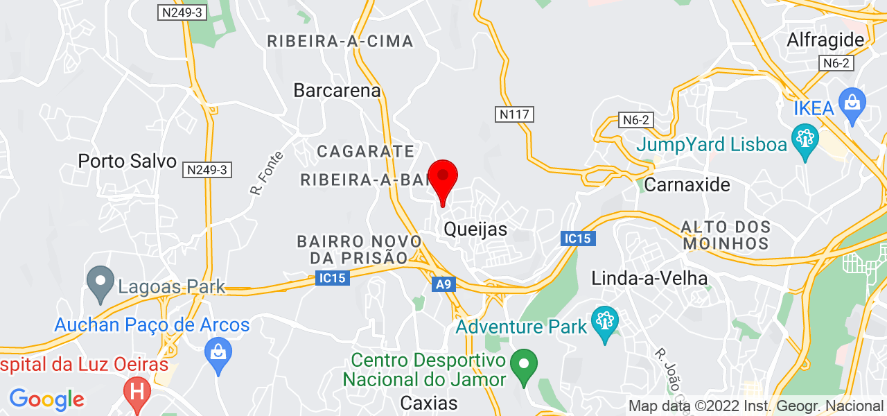 Transporte - Lisboa - Oeiras - Mapa
