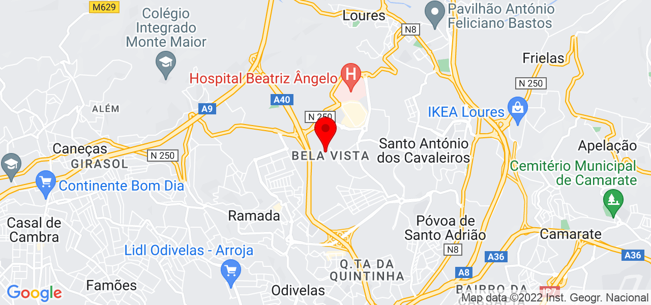 Aurora Salome Carcache - Lisboa - Loures - Mapa