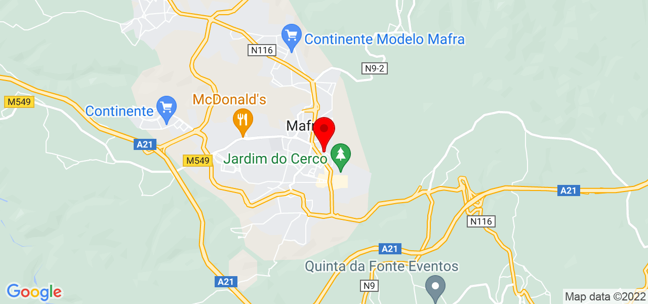 Eunice Terapeuta - Lisboa - Mafra - Map