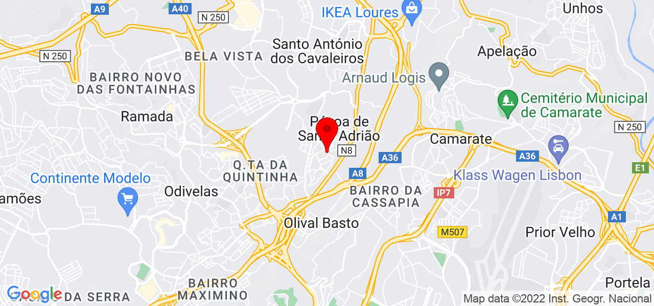 Nuno Alexandre dos Santos Varela - Lisboa - Odivelas - Mapa