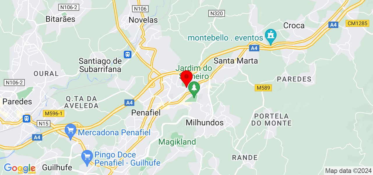 Ana Rita Castro Mendes - Porto - Penafiel - Map