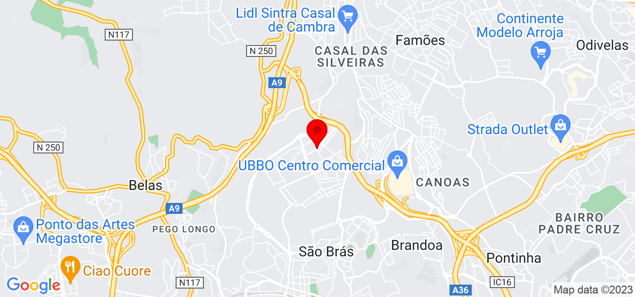 Patr&iacute;cia Alves - Lisboa - Amadora - Mapa