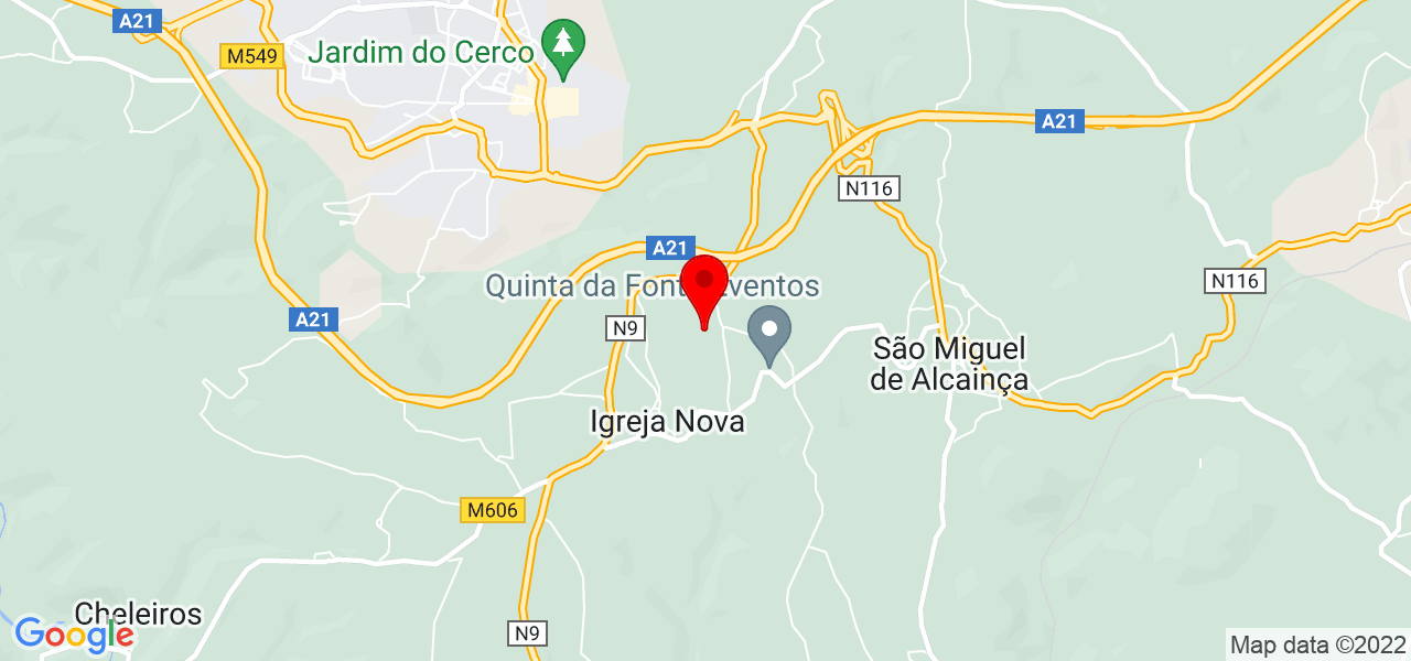 Alda Pedroso - Lisboa - Mafra - Mapa