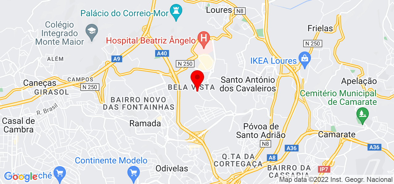 Delfina Augusto - Lisboa - Loures - Mapa