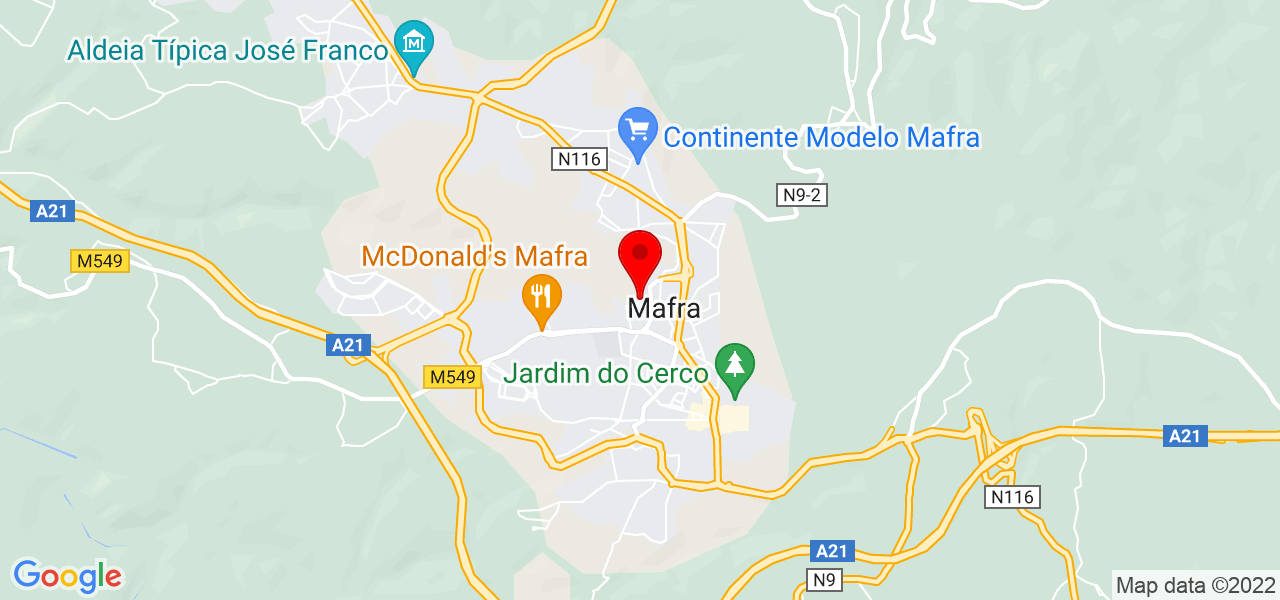 Maria Loureiro - Lisboa - Mafra - Mapa