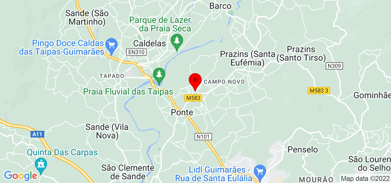 Serafim - Braga - Guimarães - Mapa