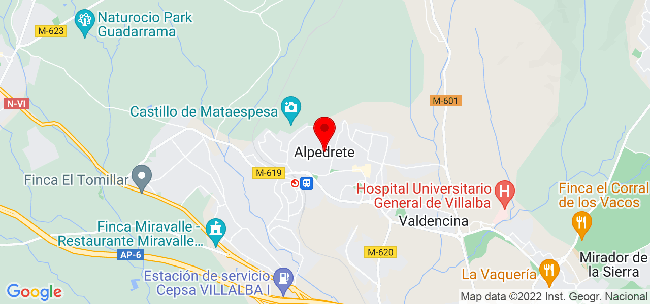 Marta Lloret - Comunidad de Madrid - Alpedrete - Mapa