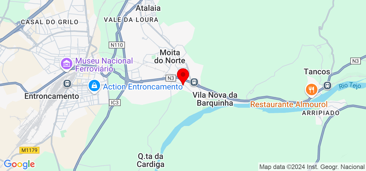 Virgilio pereira - Santarém - Vila Nova da Barquinha - Map