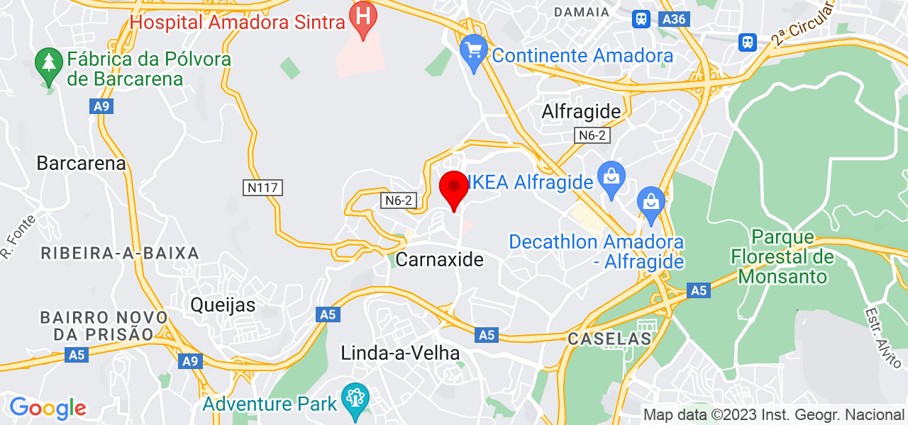 In&ecirc;s Santos - Lisboa - Oeiras - Mapa