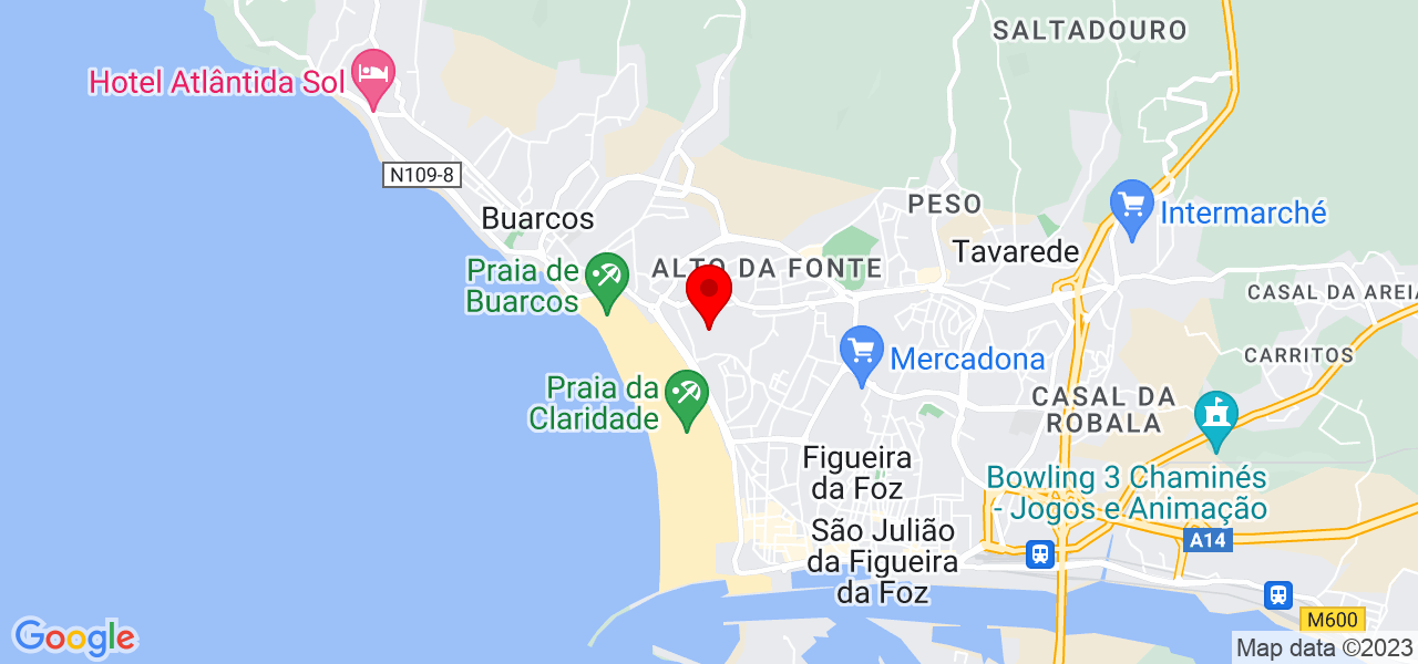 Josefa Hafona - Coimbra - Figueira da Foz - Mapa