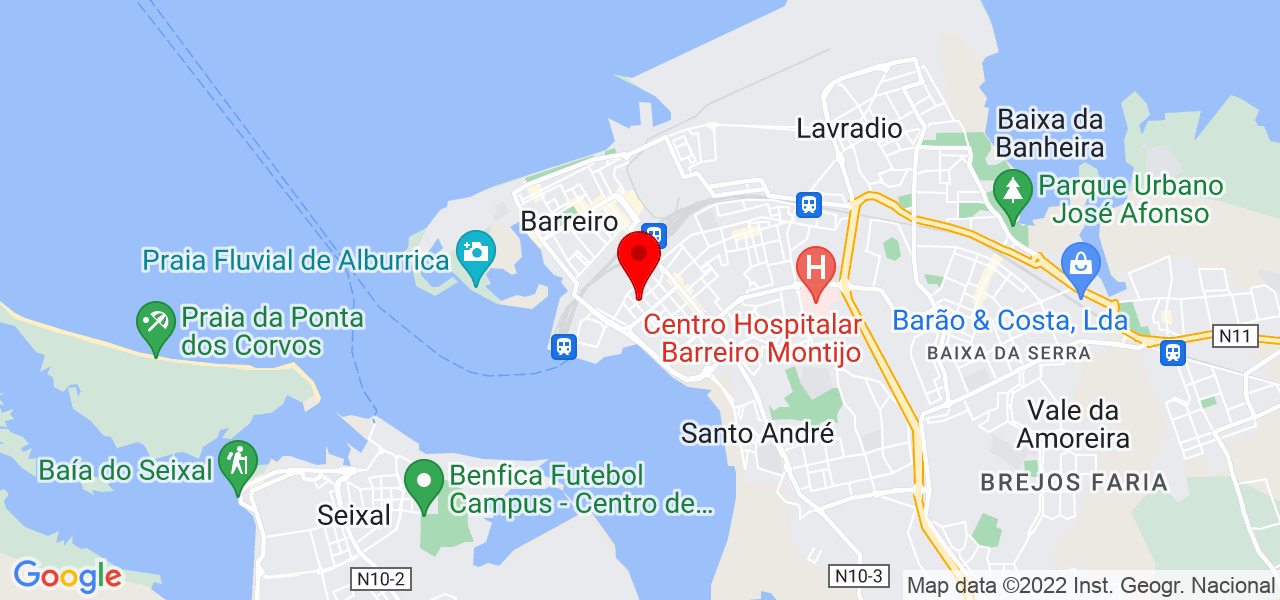 Thiago Menolli - Setúbal - Barreiro - Mapa