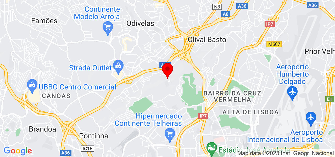 Esperan&ccedil;a Chilembo - Lisboa - Odivelas - Mapa