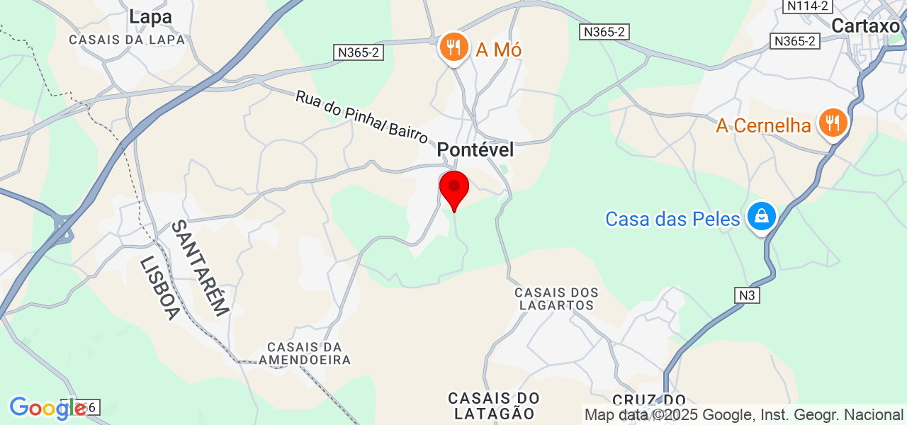 Andreia Gonçalves - Santarém - Cartaxo - Karte