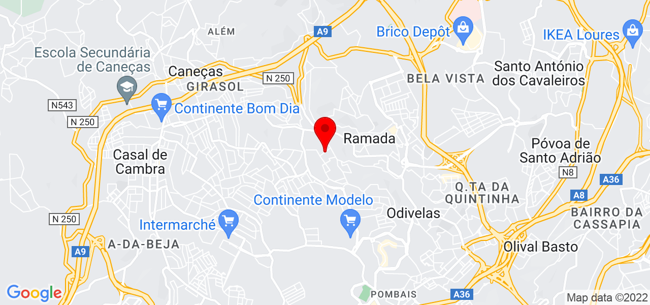 Rosimeire - Lisboa - Odivelas - Mapa