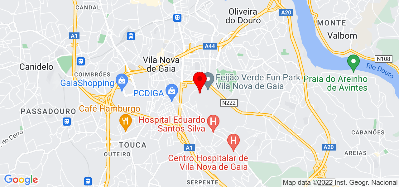 Mois&eacute;s Santiago - Porto - Vila Nova de Gaia - Mapa