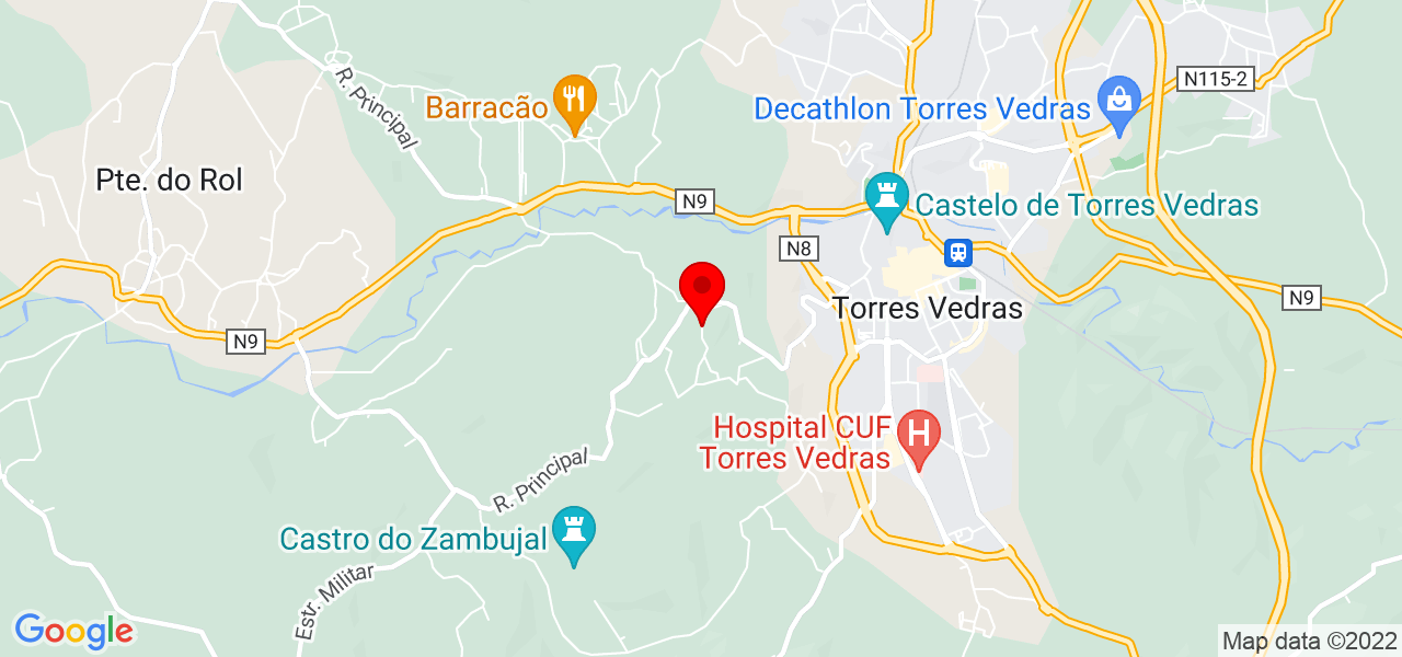 Explicações de Inglês 2°Ciclo - Lisboa - Torres Vedras - Map