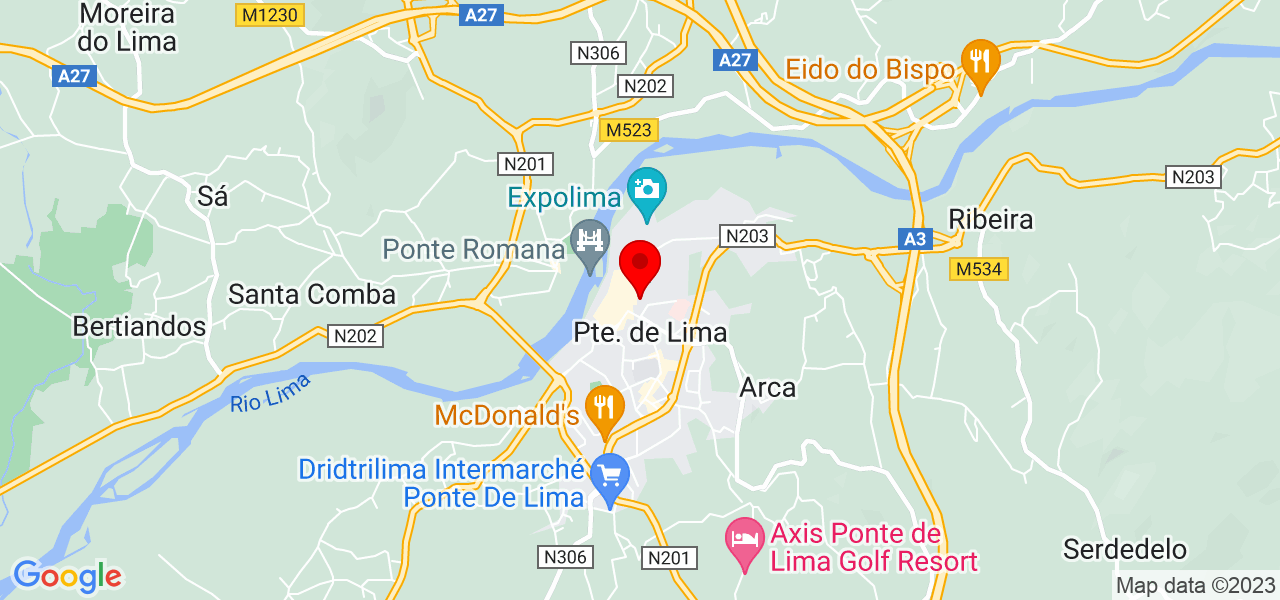Raquel Dantas - Viana do Castelo - Ponte de Lima - Mapa