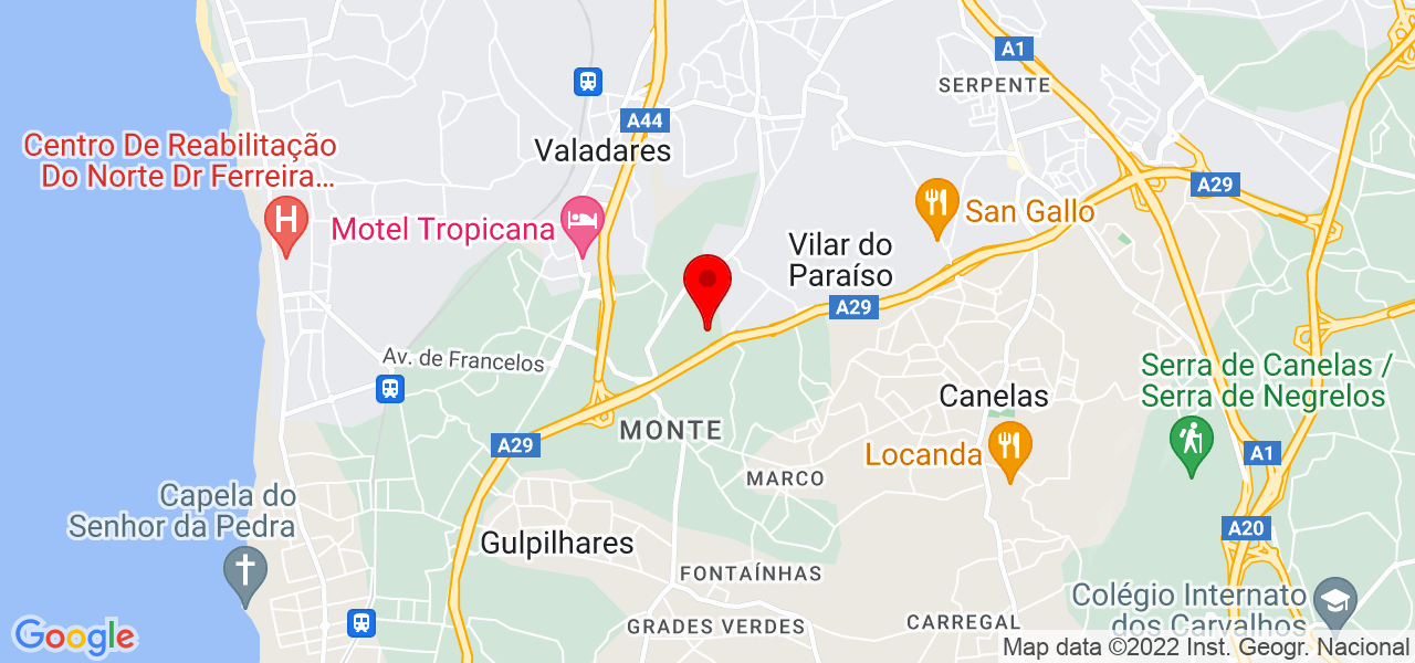 Antonio An&iacute;bal Anjos da Rosa - Porto - Vila Nova de Gaia - Mapa