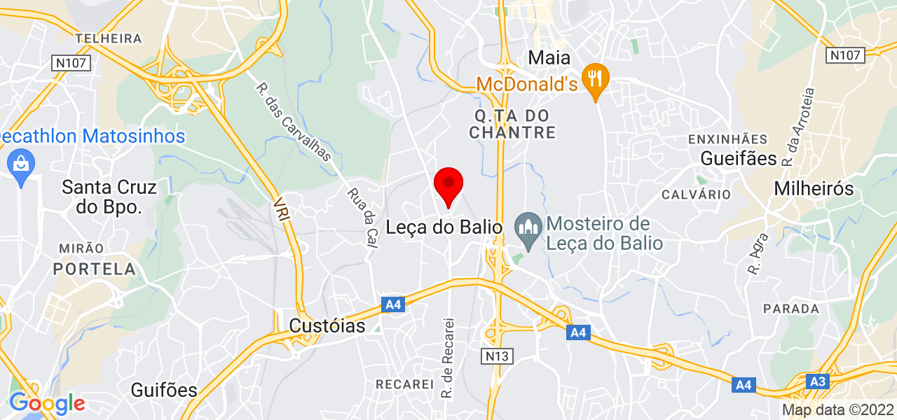 Roberto pinturas - Porto - Matosinhos - Mapa