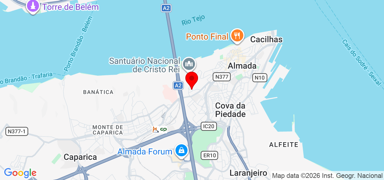 Chelsea Contreiras - Setúbal - Almada - Mapa