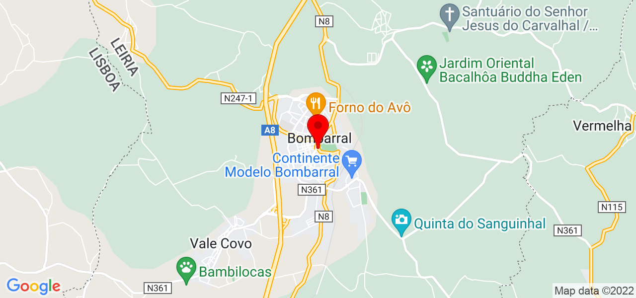 Vasco - Leiria - Bombarral - Mapa