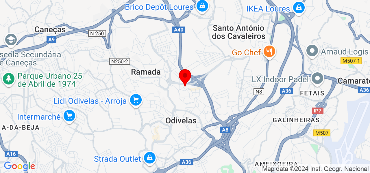 Asas adventicias - Lisboa - Odivelas - Karte