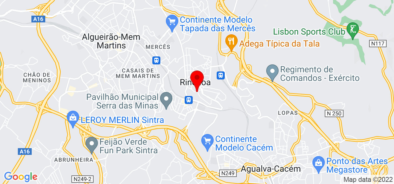 Eva Martins - Lisboa - Sintra - Mapa