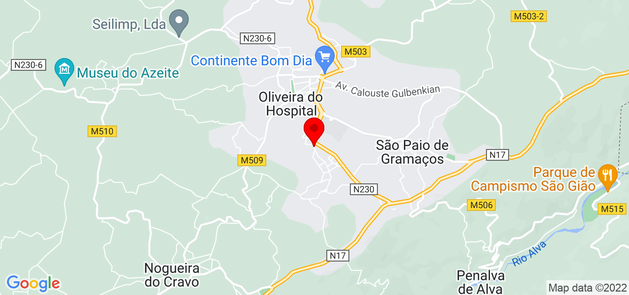 Jo&atilde;o Rezende - Coimbra - Oliveira do Hospital - Mapa