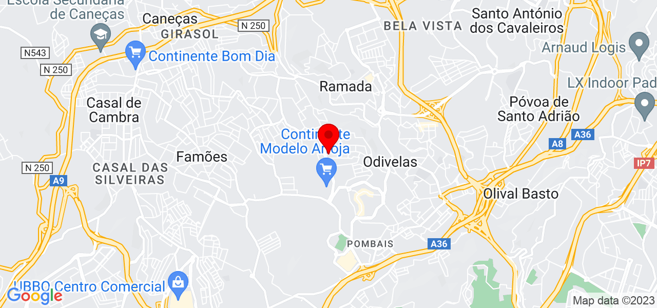 Bianca Vieira - Lisboa - Odivelas - Mapa
