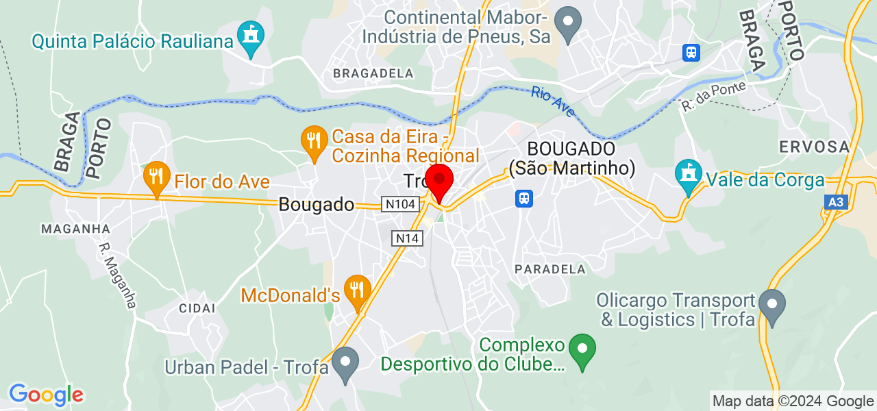 JA - Pinturas Faciais - Porto - Trofa - Mapa
