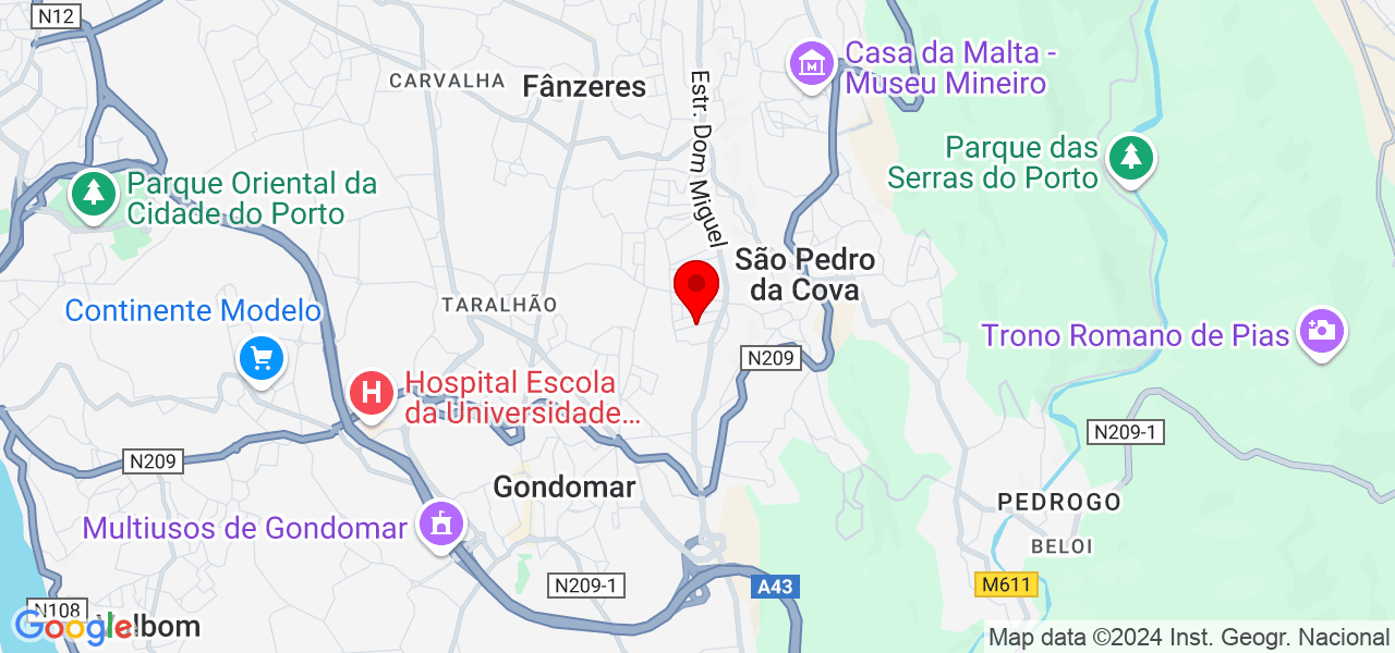 PaisagemUrbana - Porto - Gondomar - Mapa