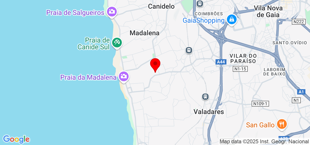 J&uacute;lia Magalh&atilde;es - Porto - Vila Nova de Gaia - Map