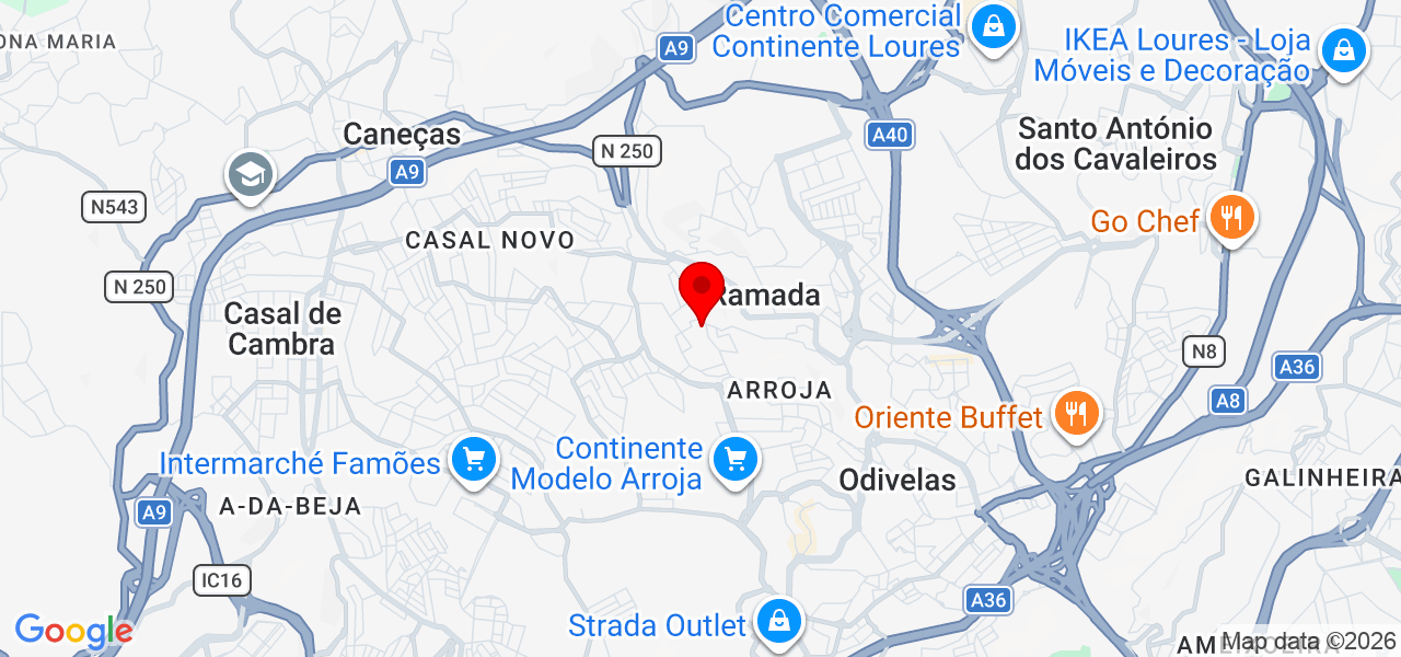 Os esforçados - Lisboa - Odivelas - Map